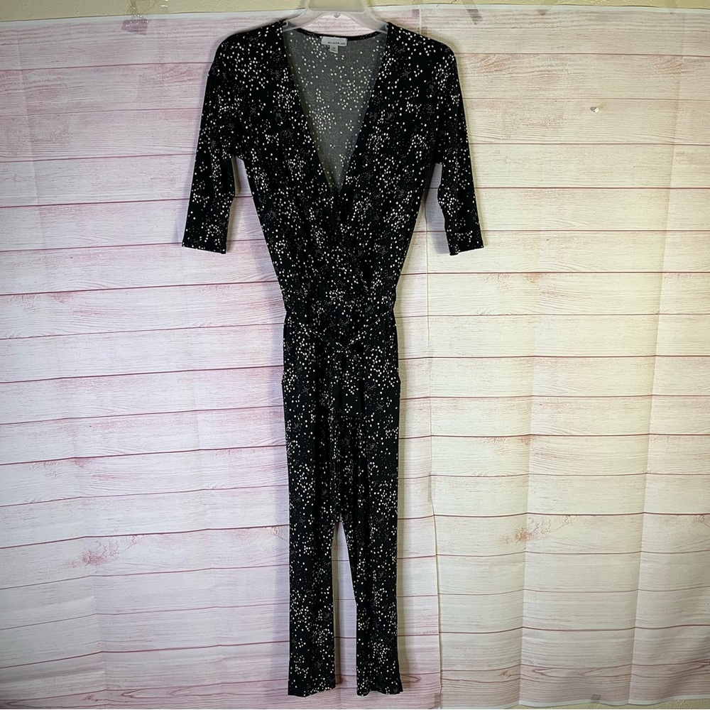 Evereve Allison Joy Black Tan Belted Jumpsuit Size XS